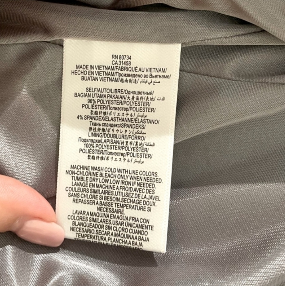 BCBGeneration Open Front Tuxedo Blazer Light Gray… - image 5